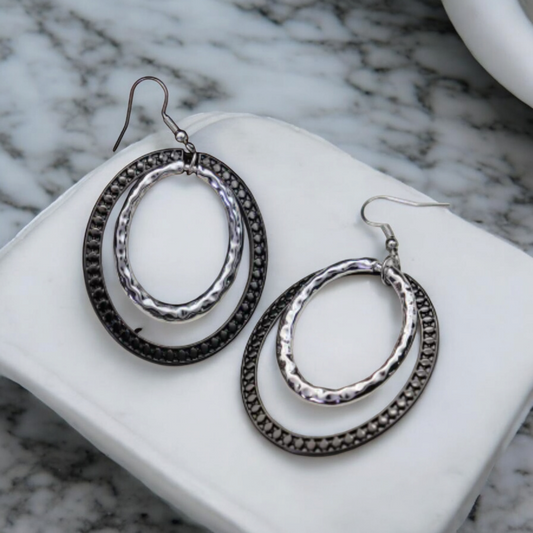 Oval concepts necklace & earring set (necklace set)
