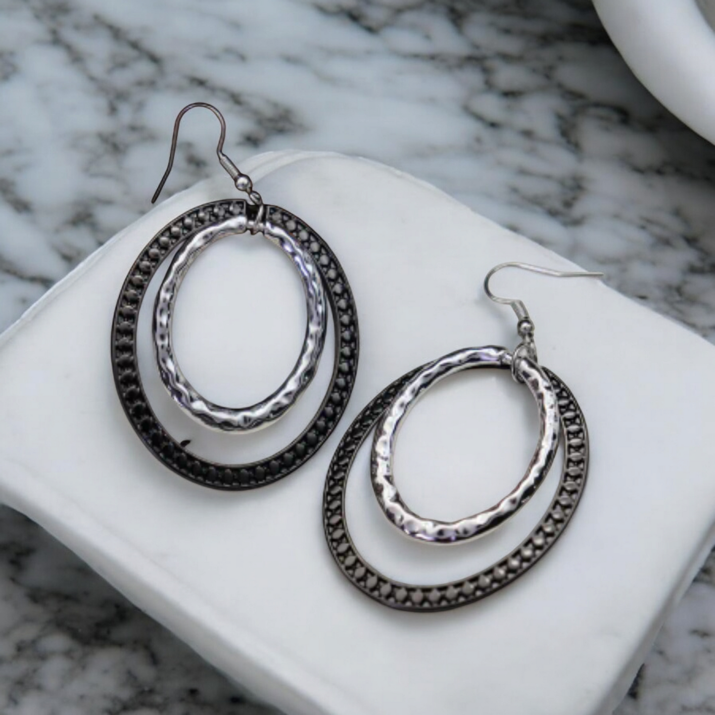 Oval concepts necklace & earring set (necklace set)