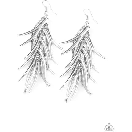 Tasseled Talons silver earrings (Earrings)