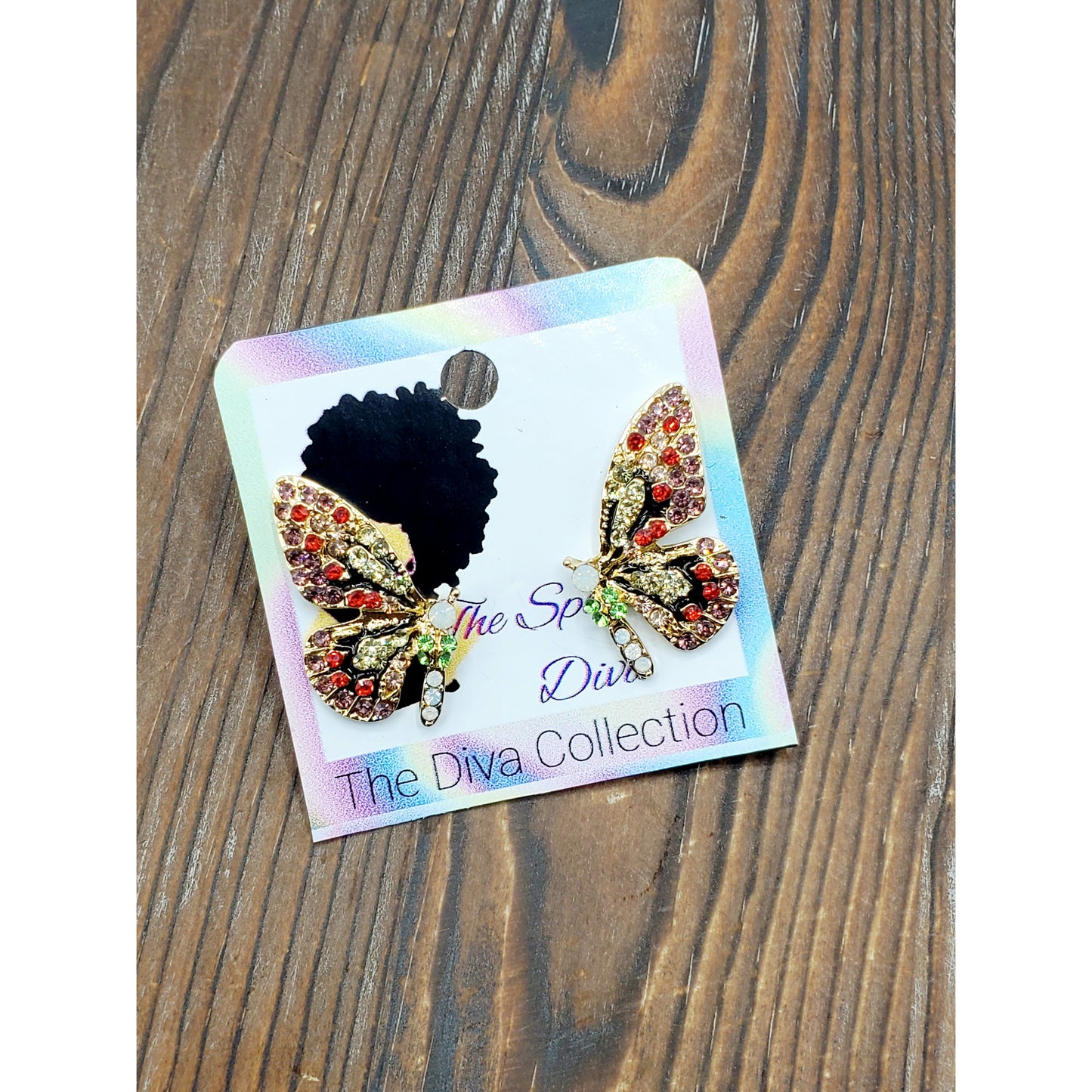 Rhinestone Butterfly earrings (Jewelry)