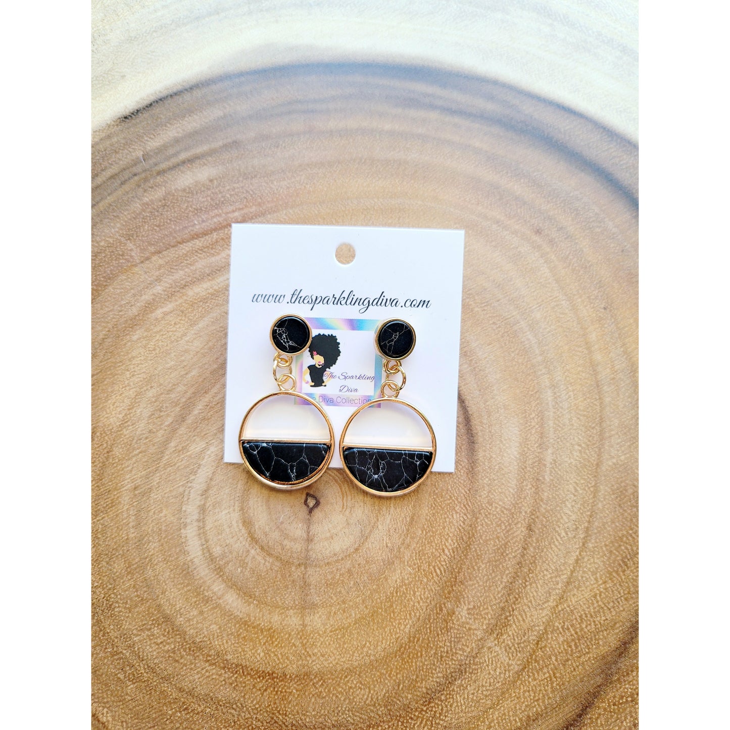Marbled elegance earrings (Jewelry)