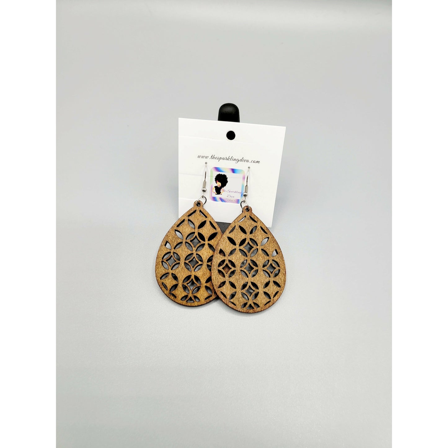 contemporary wood earrings (Jewelry)