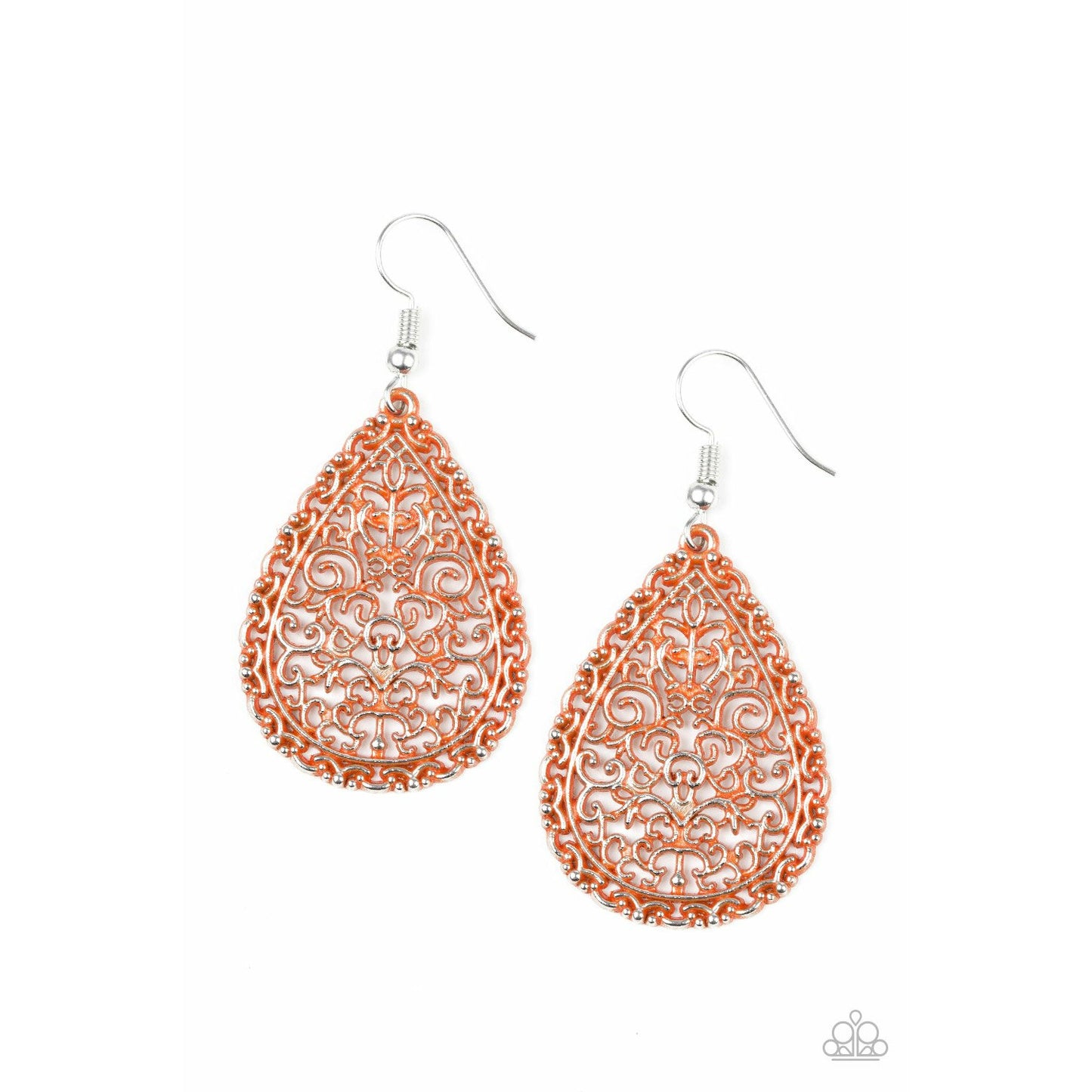 Indie Idol - Orange earrings (Jewelry)