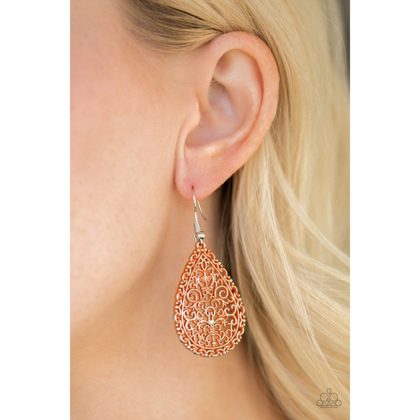 Indie Idol - Orange earrings (Jewelry)