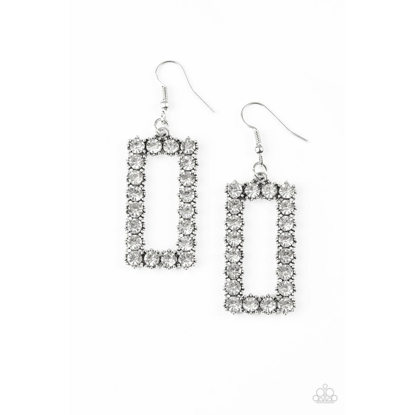 Mirror, Mirror - White earrings (Jewelry)