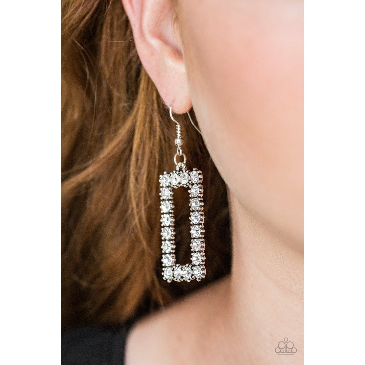 Mirror, Mirror - White earrings (Jewelry)