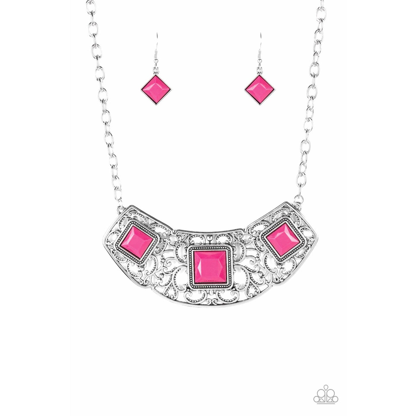 Feeling Inde-PENDANT - Pink necklace (Jewelry)