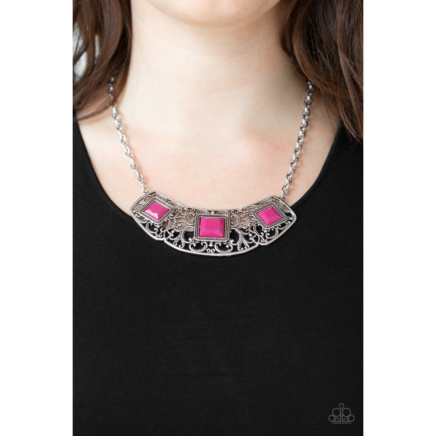 Feeling Inde-PENDANT - Pink necklace (Jewelry)