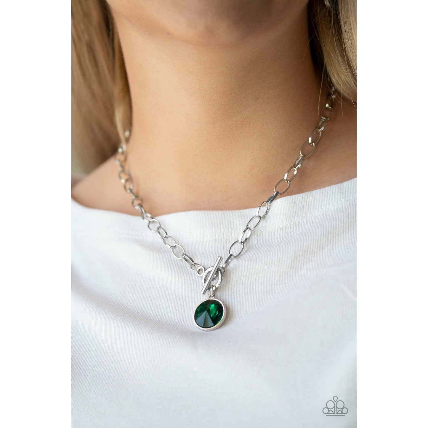 She Sparkles On - Green neacklace (Jewelry)