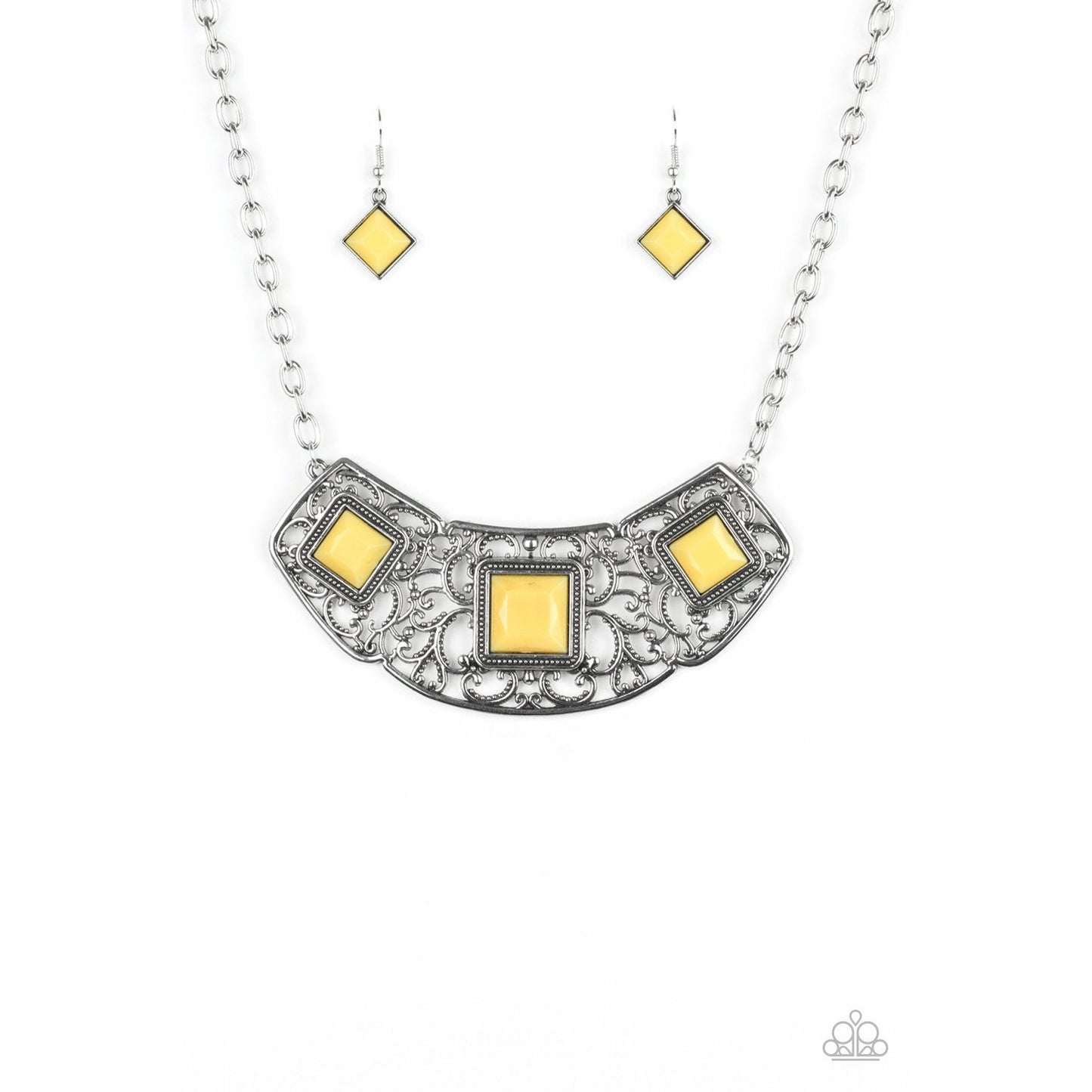 Feeling Inde-PENDANT - Yellow necklace (Jewelry)