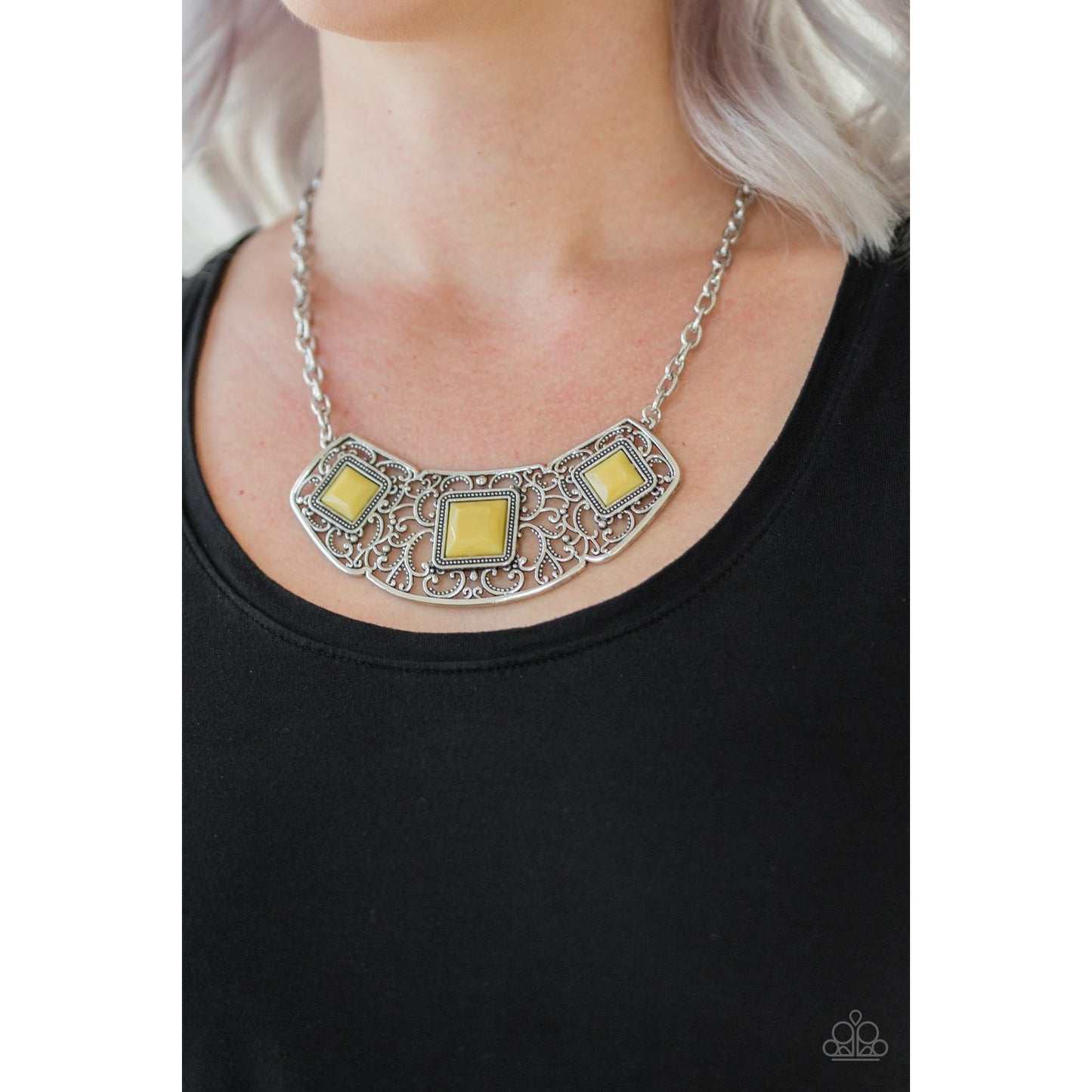Feeling Inde-PENDANT - Yellow necklace (Jewelry)