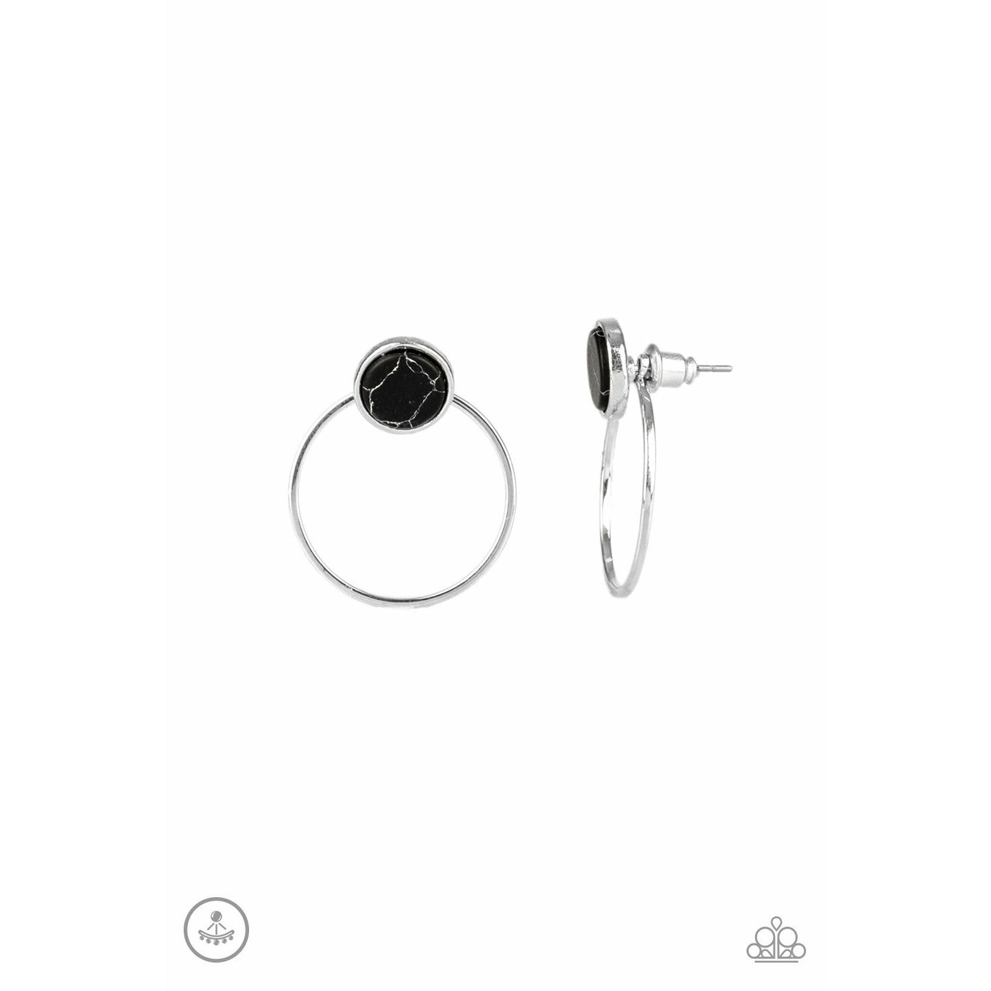 Simply Stone Dweller - Black earrings (Jewelry)