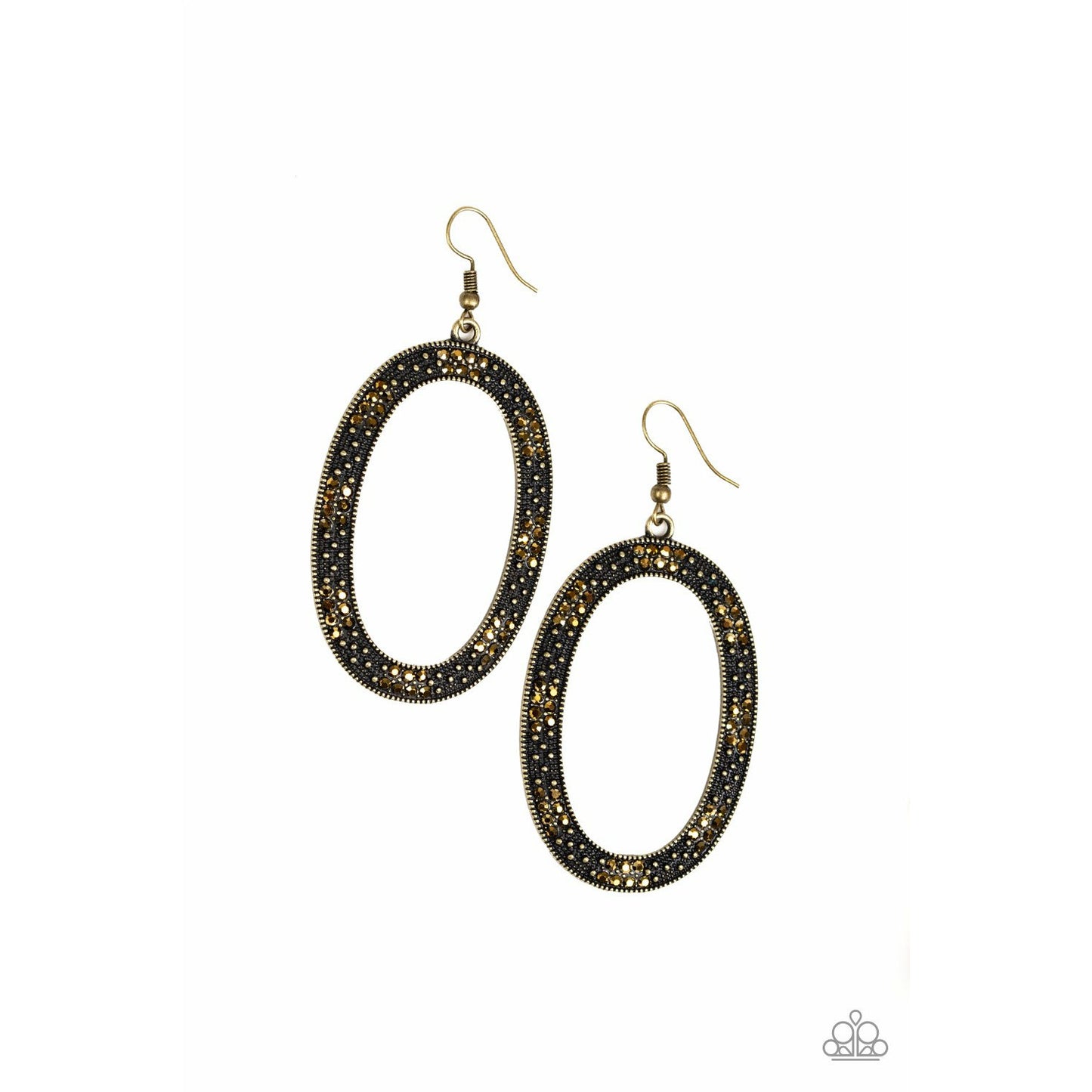 Rhinestone Rebel - Brass earrings (Jewelry)