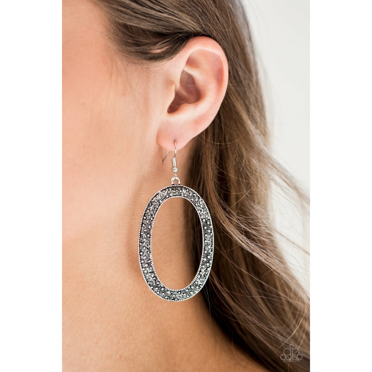 Rhinestone Rebel - Silver earrings (Jewelry)