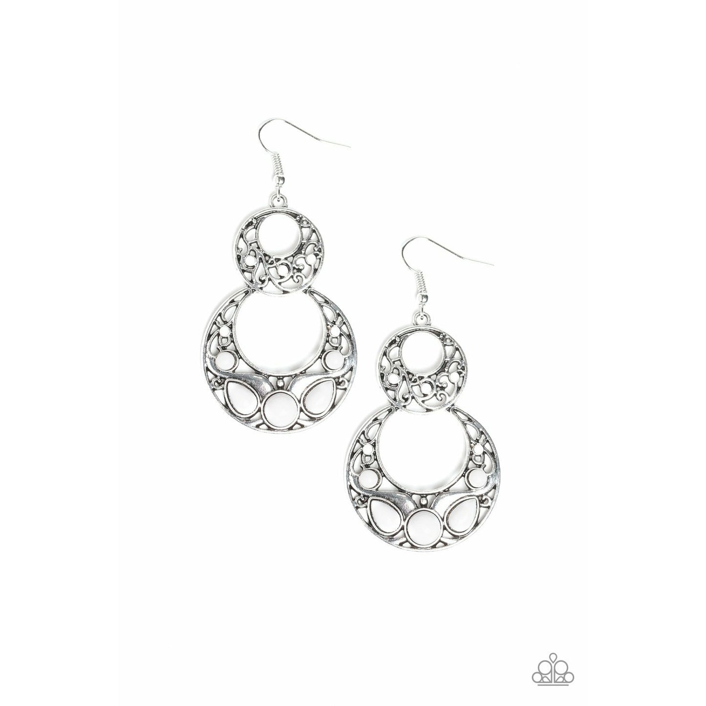 West Coast Whimsical - White earrings (Jewelry)