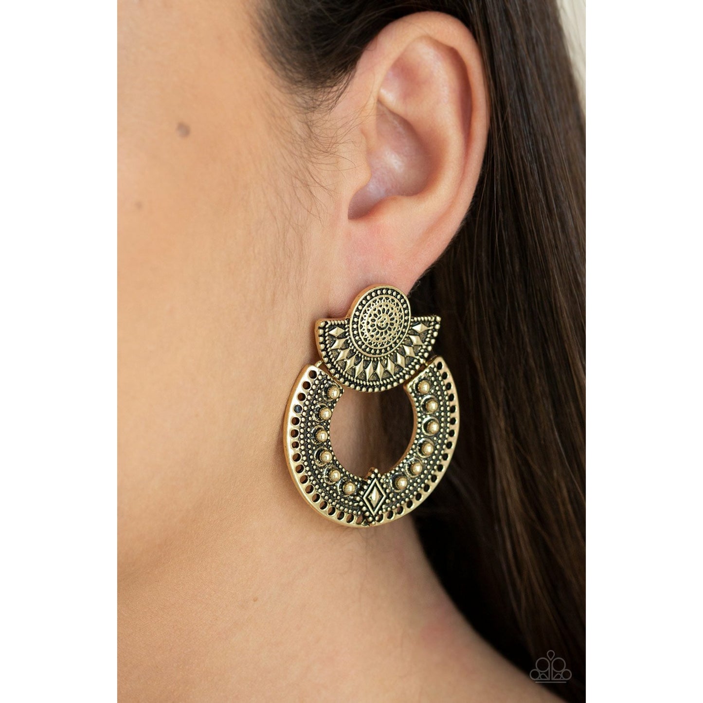 Texture Takeover - Brass earrings (Jewelry)