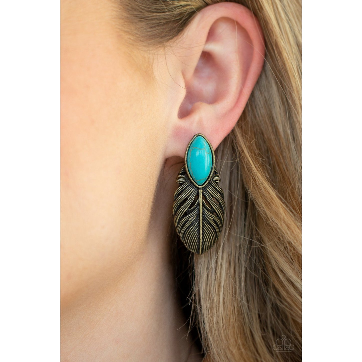 Rural Roadrunner - Brass earrings (Jewelry)