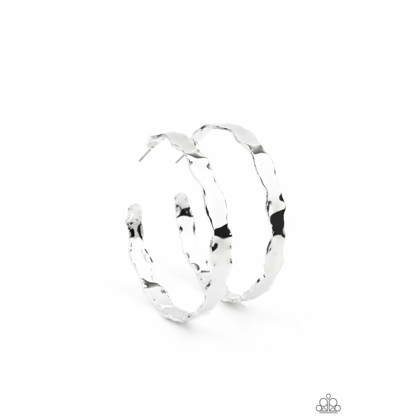 Exhilarated Edge - Silver earrings (Jewelry)