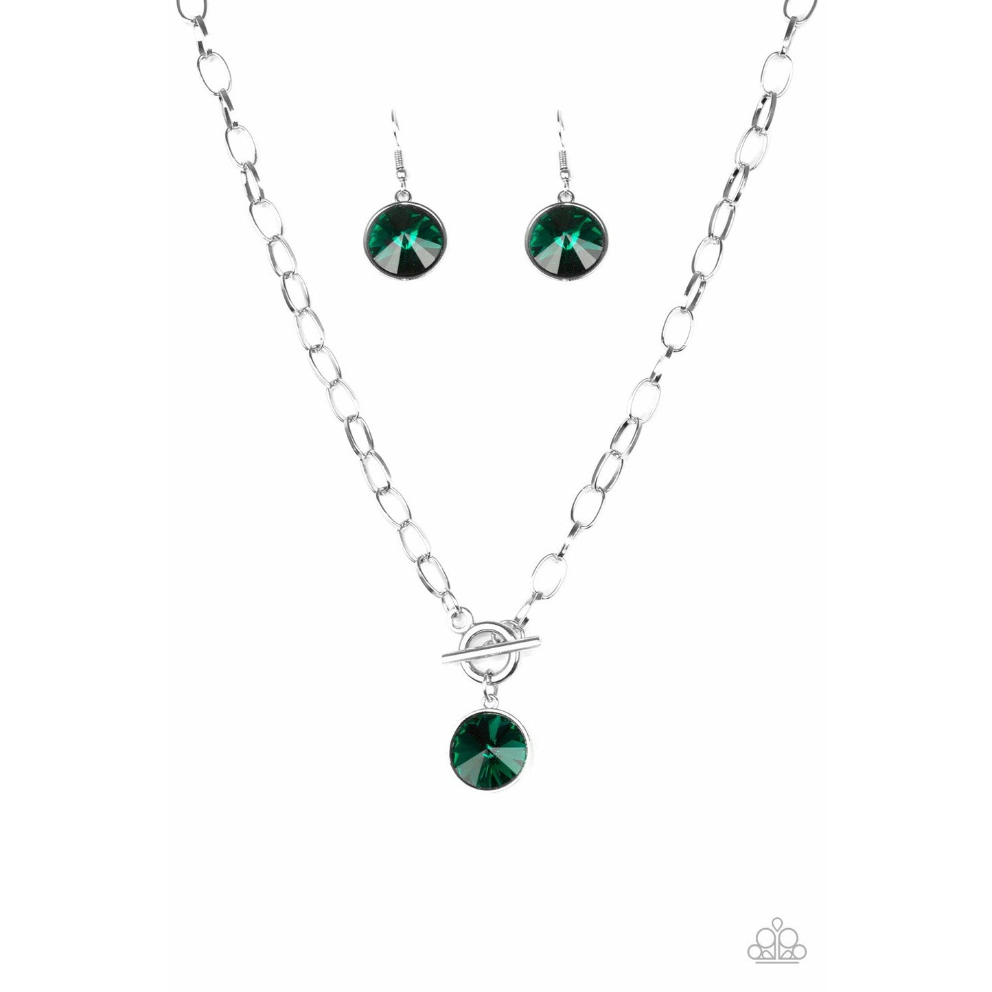 She Sparkles On - Green neacklace (Jewelry)