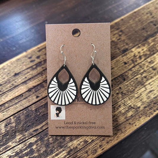 Ebony & Ivory earrings
