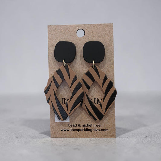 Tiger stripe earrings