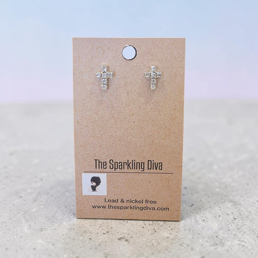 Radiant cross earrings