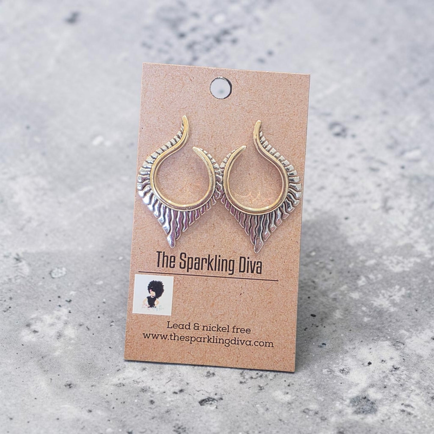 Princess wave earrings
