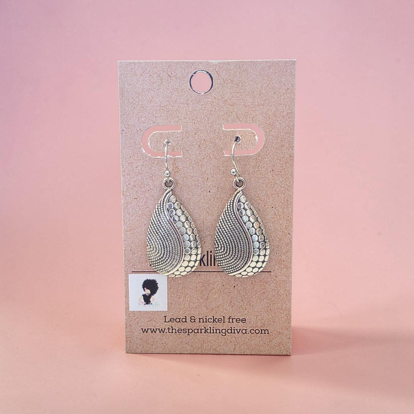 Textured teardrop earrings