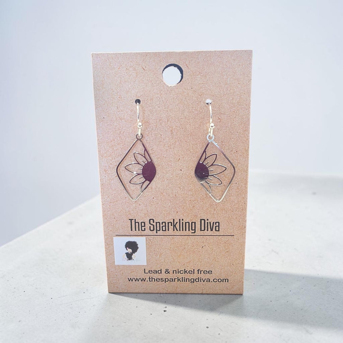 Sunflower shadow earrings