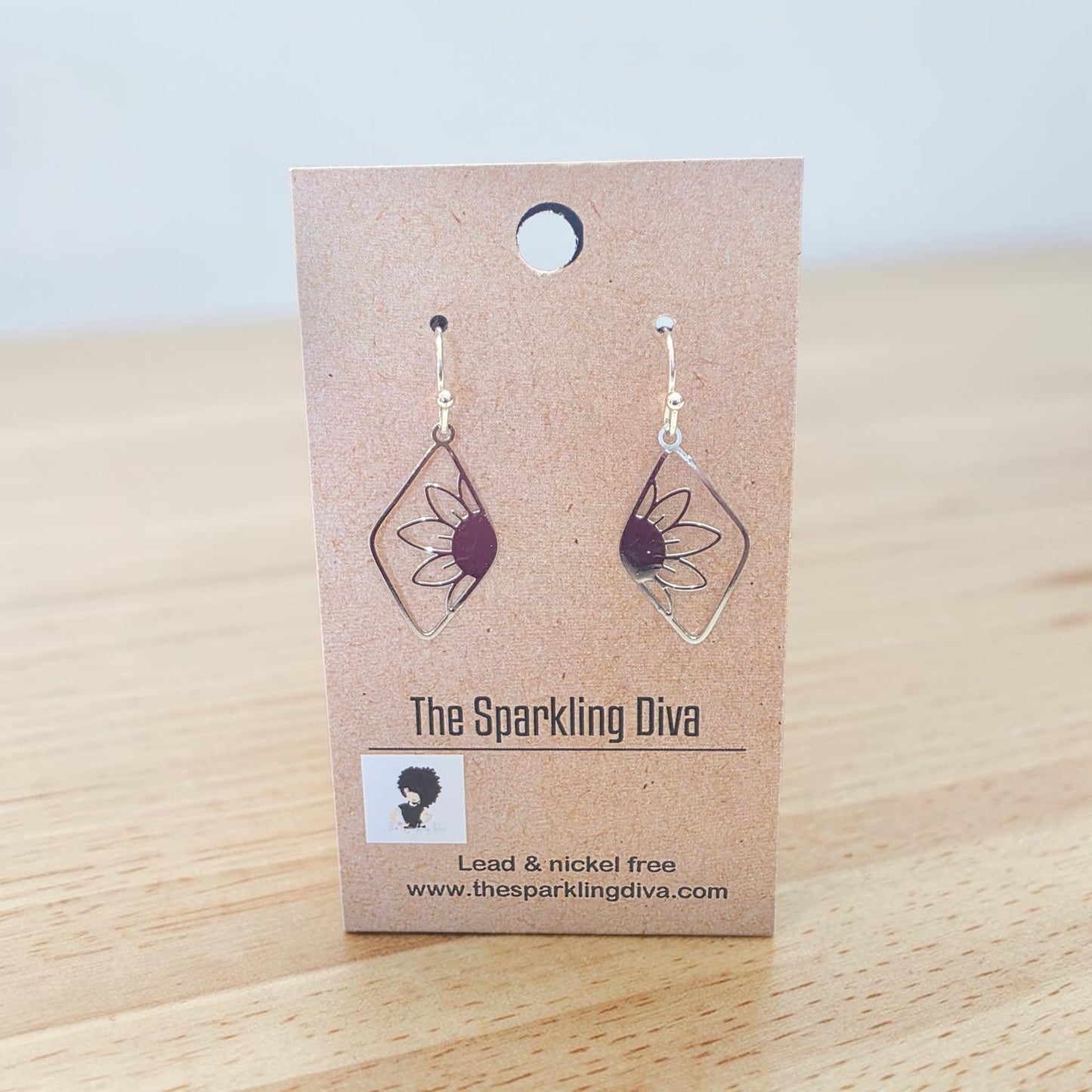 Sunflower shadow earrings