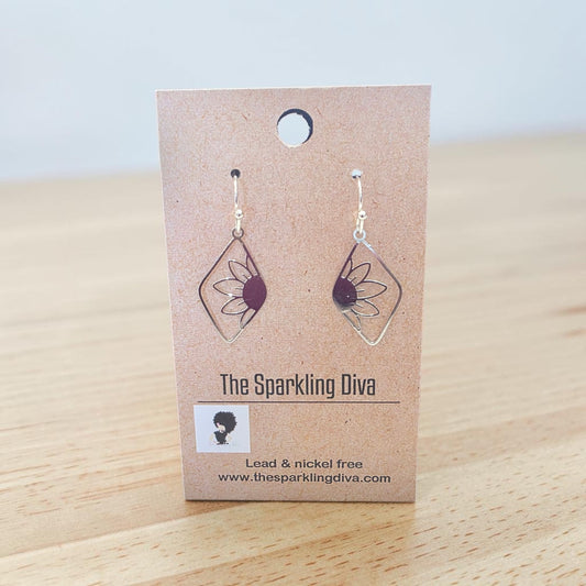 Sunflower shadow earrings