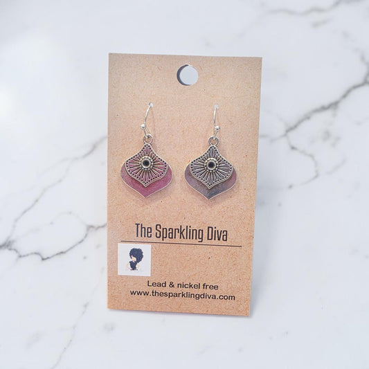 Silver ornaments earrings