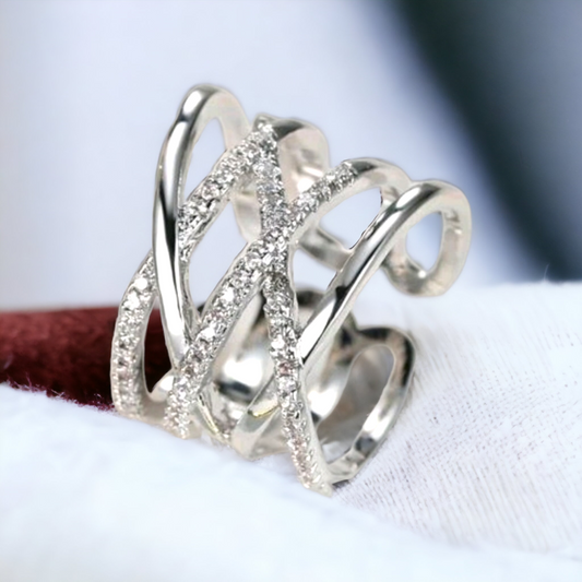 Banded 18K gold plated ring (ring)