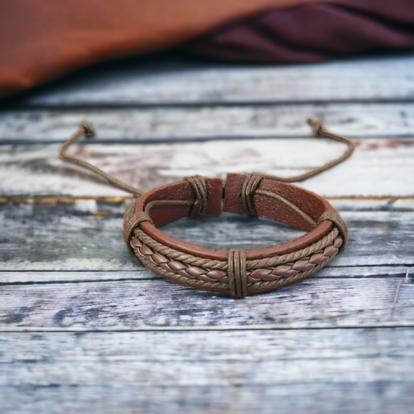 Barbed wire brown urban bracelet