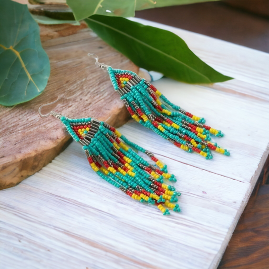 Bead work earrings (Jewelry)
