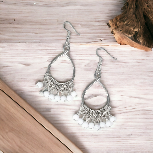Broadway Babe - White earrings (Jewelry)