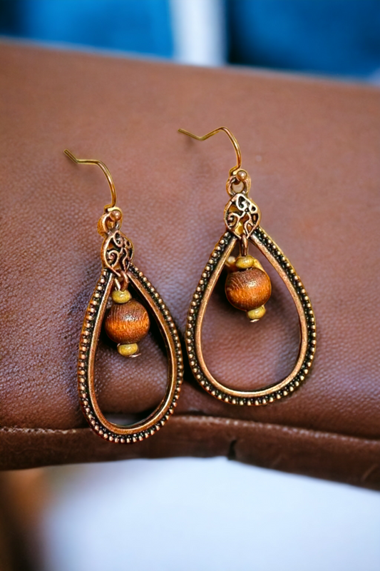 Copper maraca earrings (Earrings)
