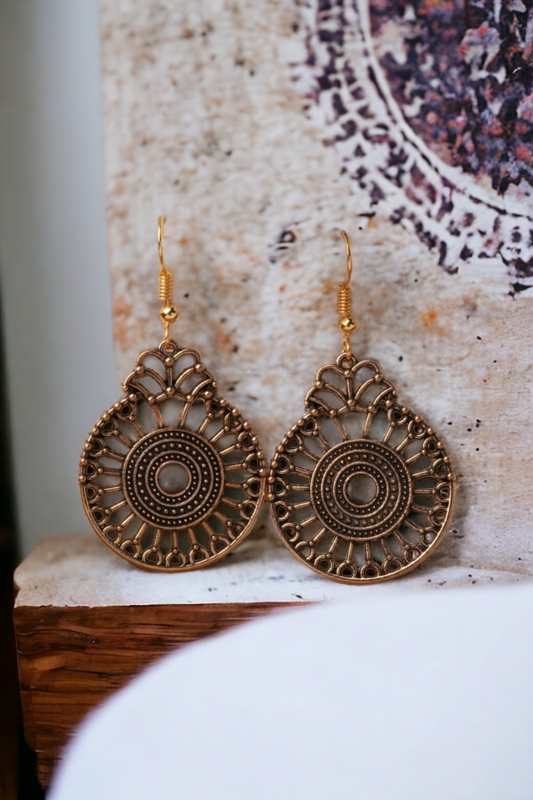 Copper spindle earrings (Earrings)