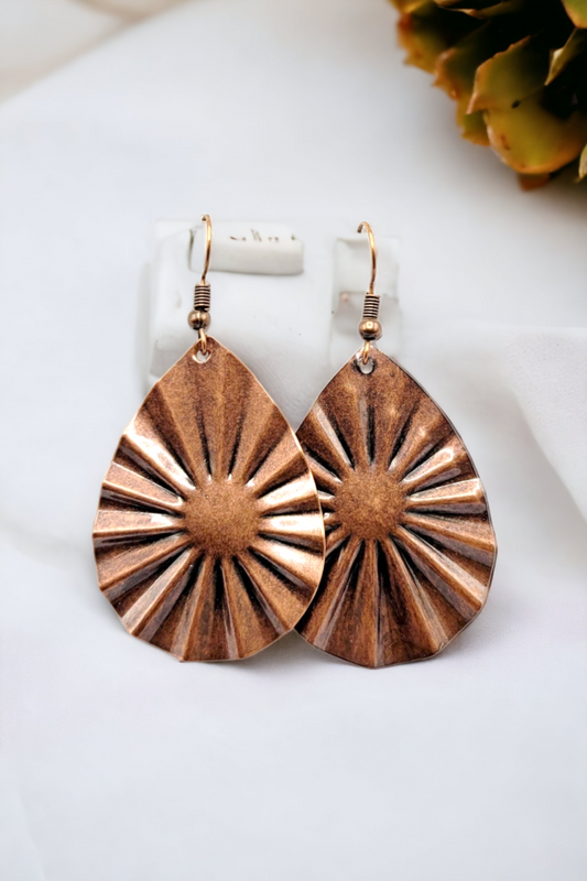 Copper sunrise earrings (earrings)