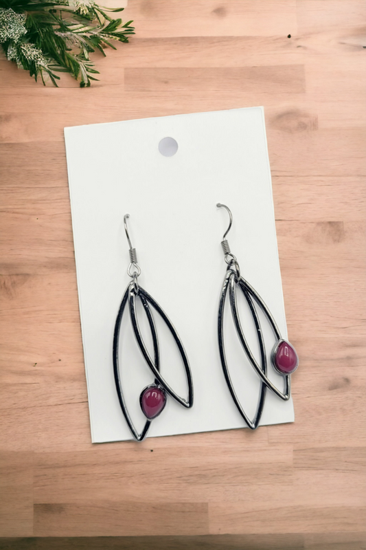 Cranberry drop earrings (Earrings)