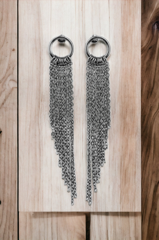 Divinely Dipping - Black earrings (Jewelry)