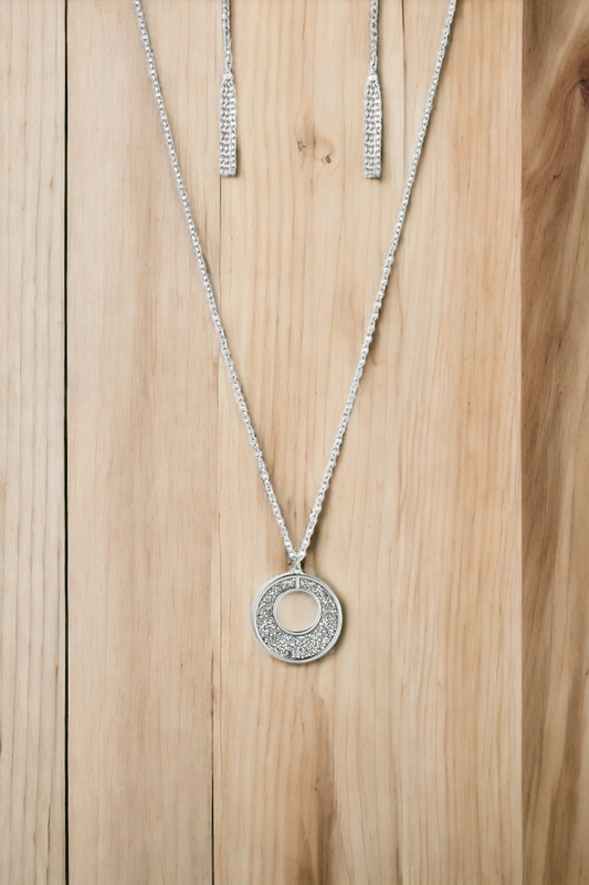 Glitzy Glow - Silver necklace (Jewelry)