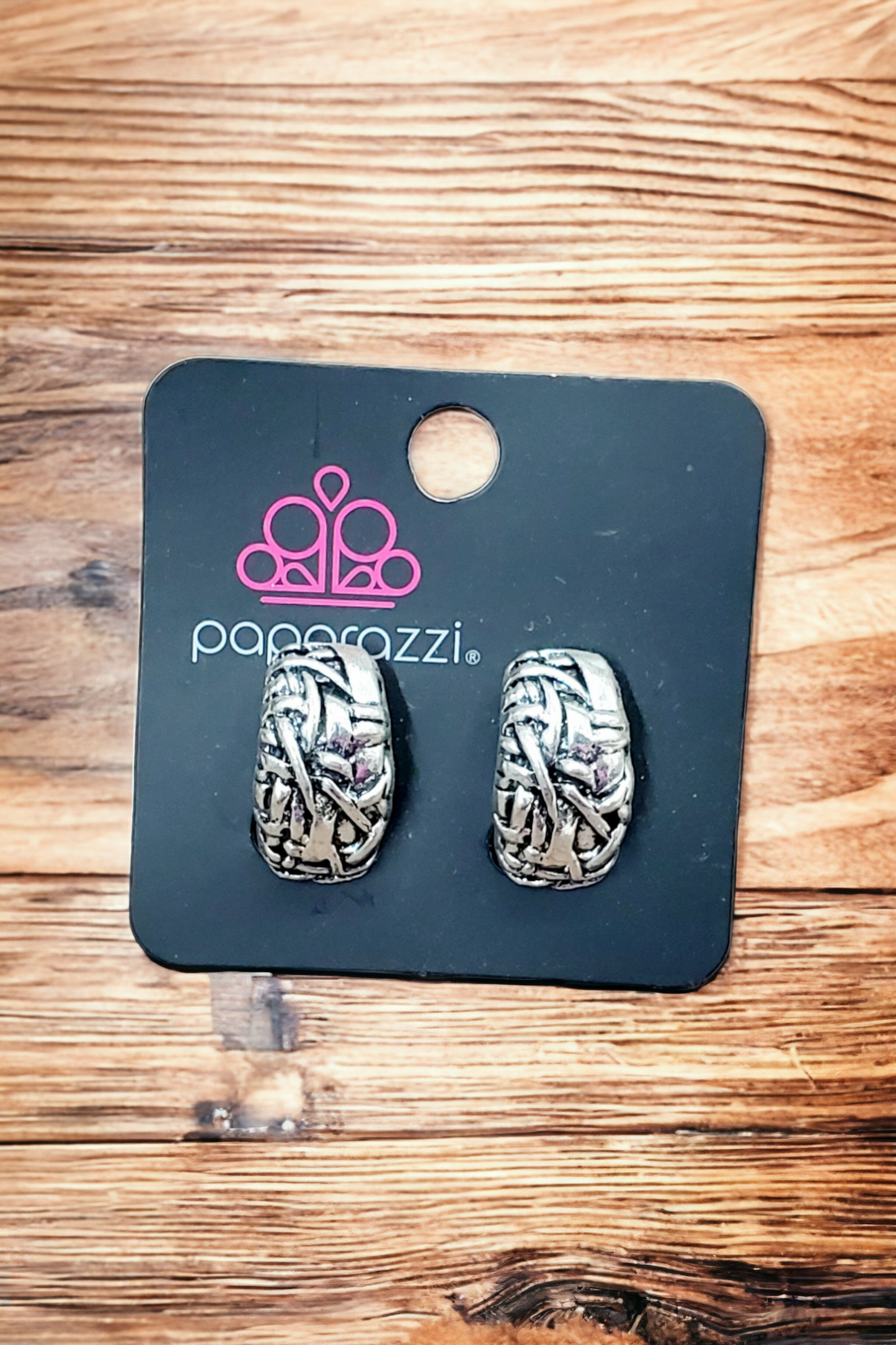 Couture Collision - Silver clip-on earrings