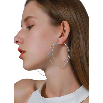 Covering all bases hoop earrings
