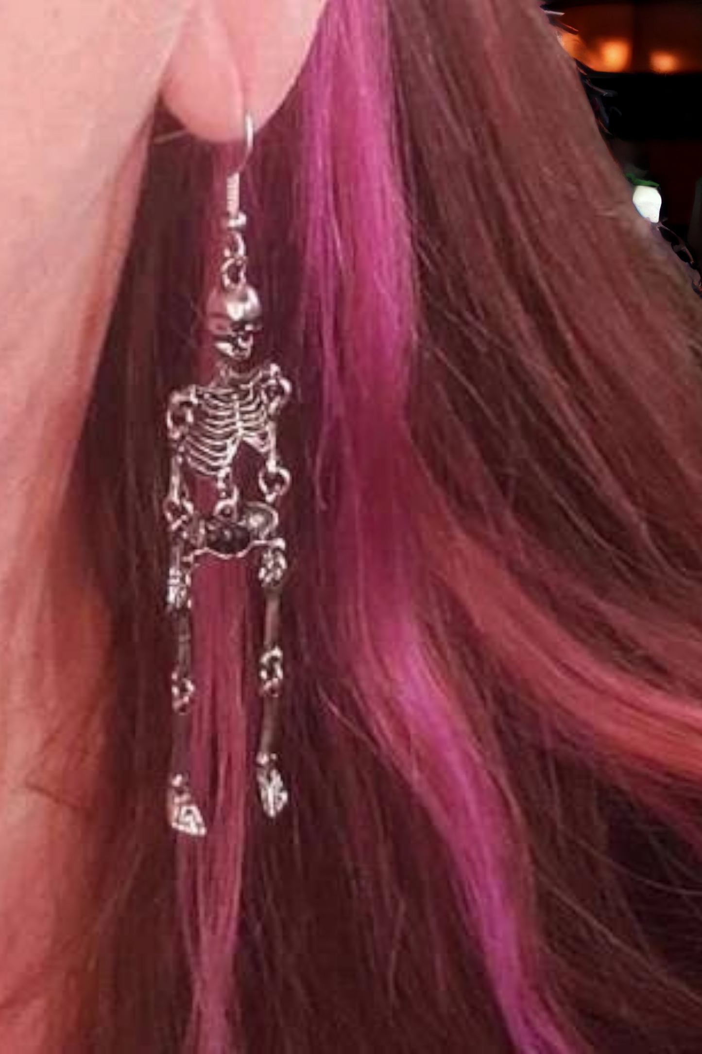 Skeleton dangle earrings
