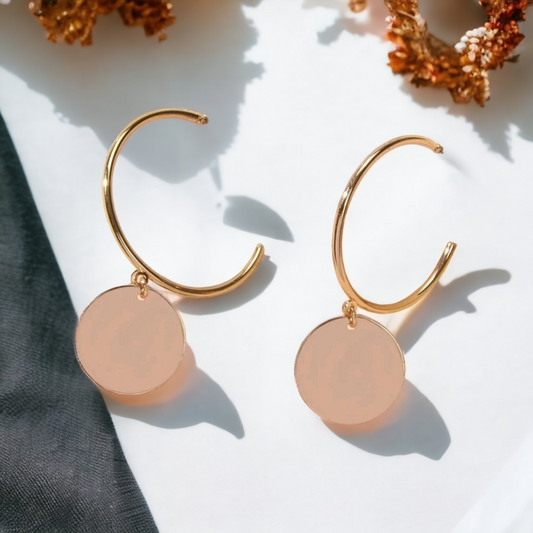 Simplistic penny dangle earrings (Earrings)