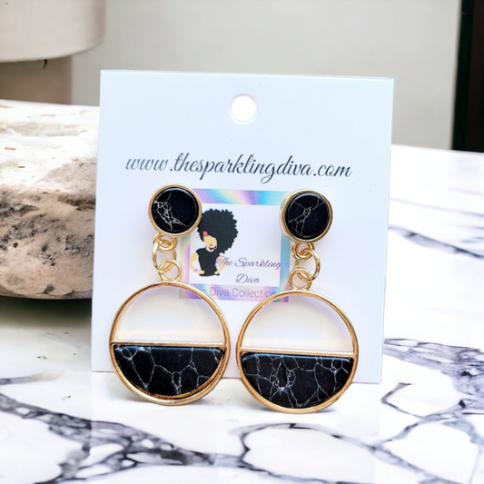 Marbled elegance earrings (Jewelry)