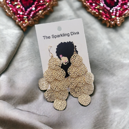 Golden shimmer earrings (Earrings)