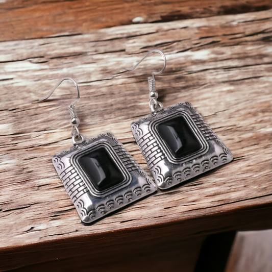 Silver geometrics earrings (Earrings)