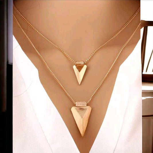 Layered charm necklace (necklace)